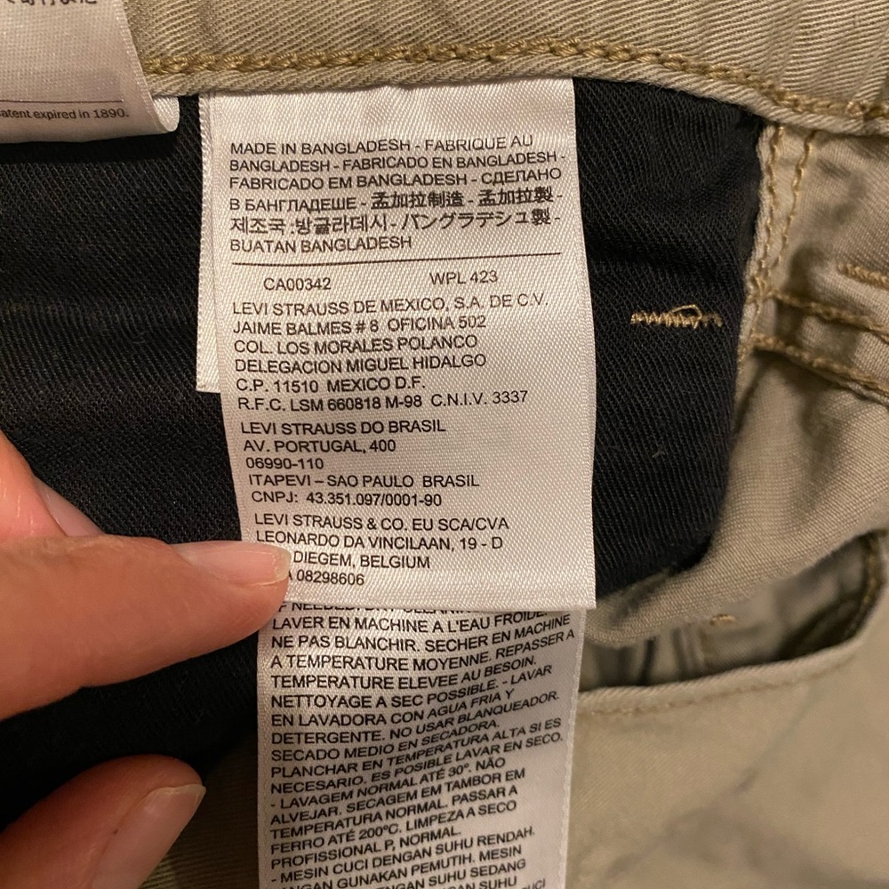 Mens's Levi's 511 Slim Fit Lin 8 Sand Twill Jeans - Picture 4 of 9
